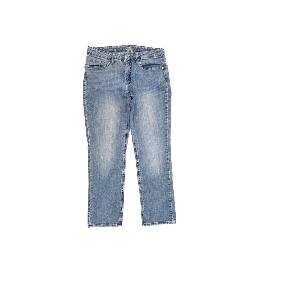 Lee Straight Leg Women's size 10P Medium‎ Wash Blue Denim Jeans